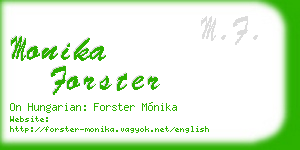 monika forster business card