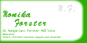 monika forster business card
